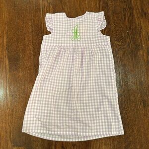 Purple gingham “A” dress - size 5